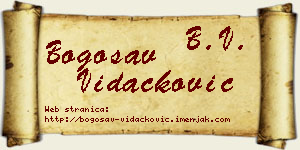 Bogosav Vidačković vizit kartica
